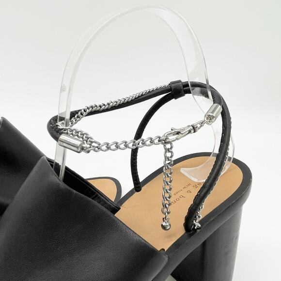Rag & Bone Womens Nella‎ Size 39 Chain Ankle Strap Edgy Chic Urban Versatile - Picture 2 of 12